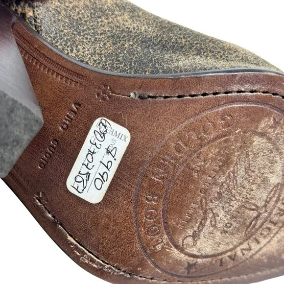 Golden Goose Women Candy Distressed Leather Western Cowboy Boots Brown Size 36 6 - Picture 13 of 14
